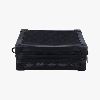 LOUIS VUITTON Soft Trunk Noir Monogram Mesh and Calf Leather Shoulder Bag M53964DU3109