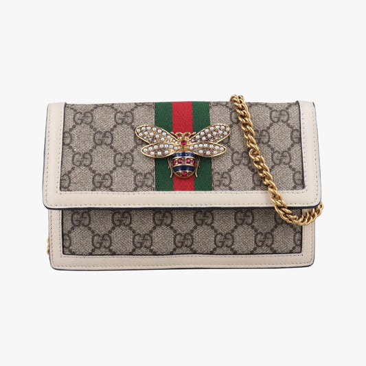 GUCCI Queen Margaret Multicolor PVC Coated Canvas and Leather Shoulder Bag 476079