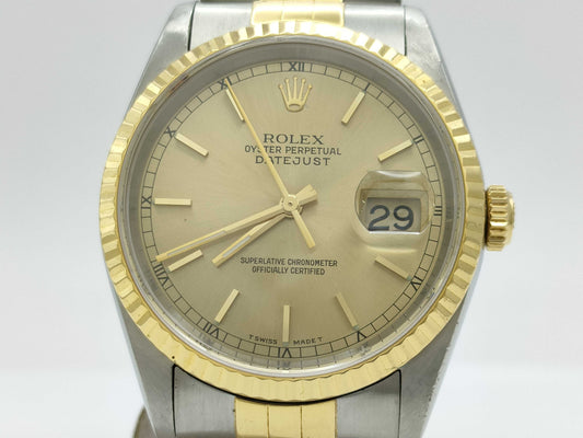 ROLEX Datejust 16233 W347358 Champagne Dial Men's Watch