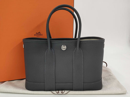 HERMES Neo Garden 23 Negonda Ardoise K Stamped Tote Bag