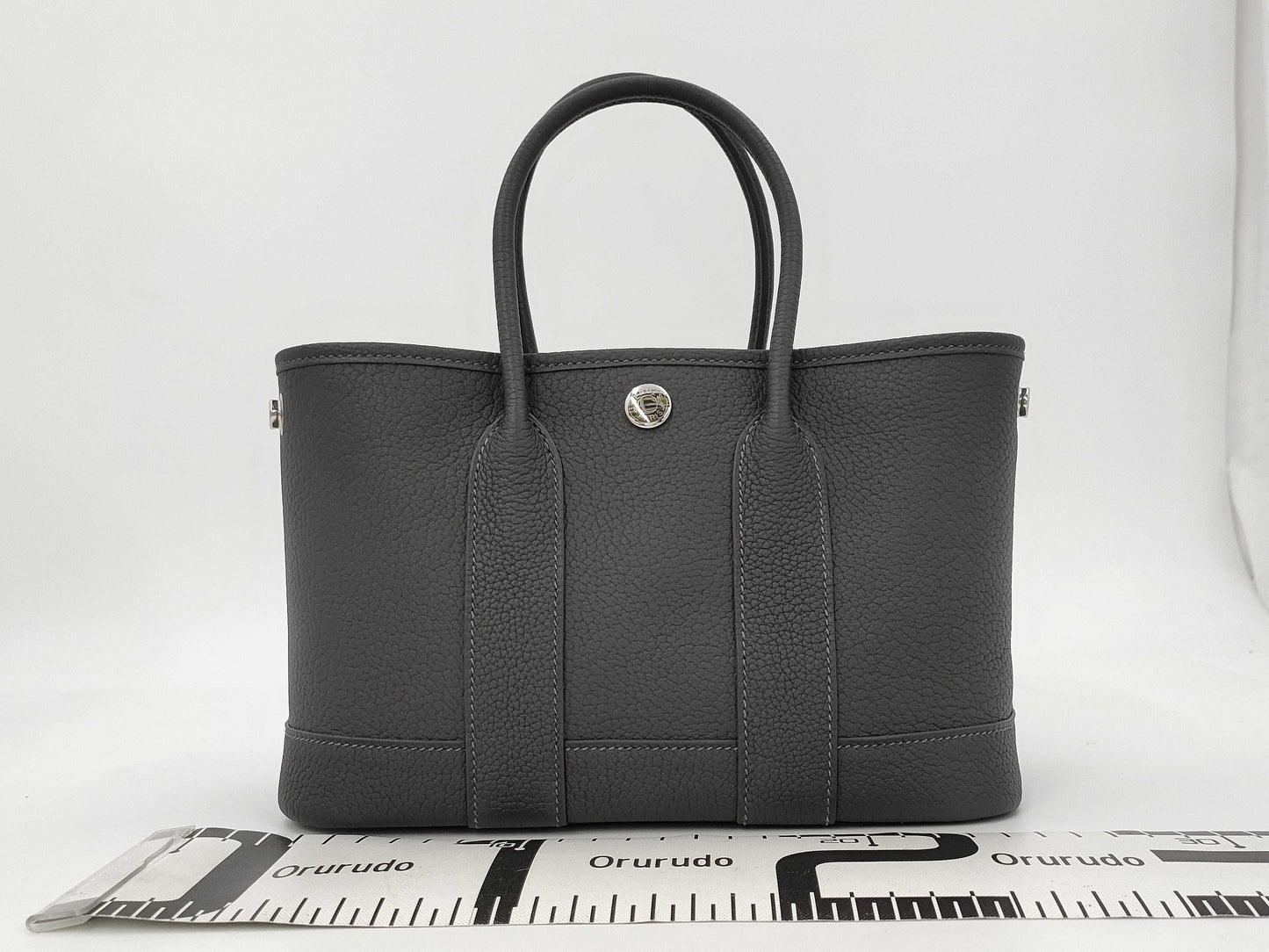 HERMES Neo Garden 23 Negonda Ardoise K Stamped Tote Bag