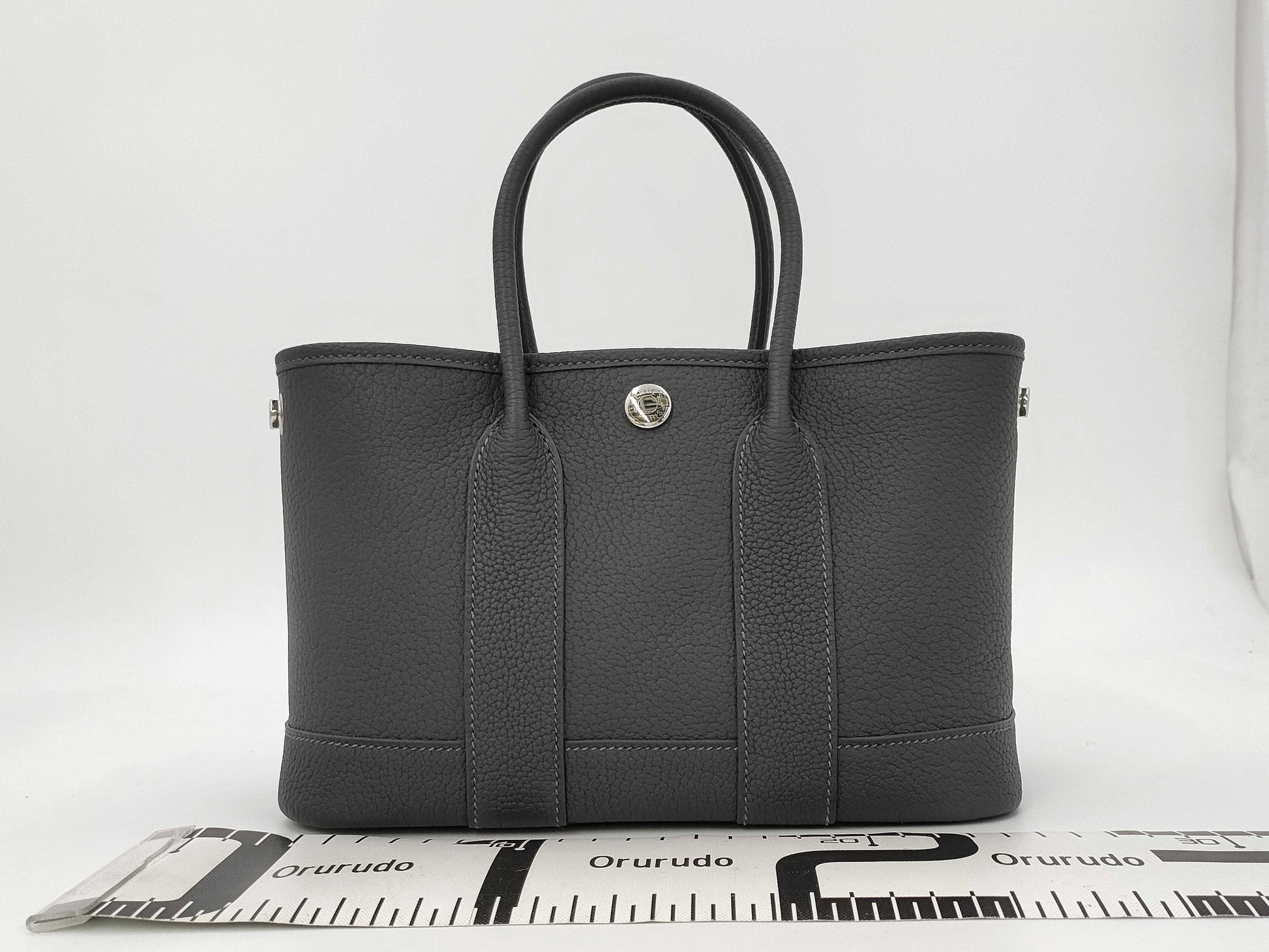 HERMES Neo Garden 23 Negonda Ardoise K Stamped Tote Bag