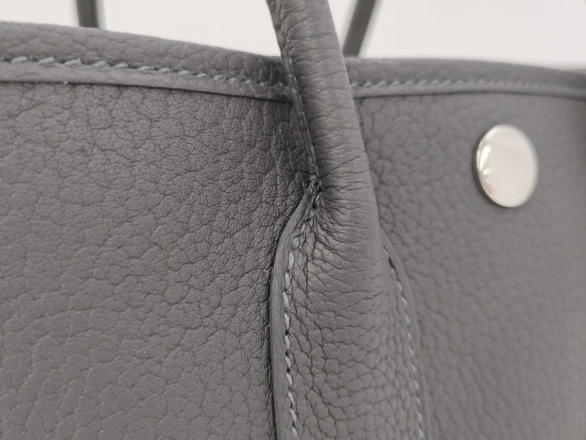 HERMES Neo Garden 23 Negonda Ardoise K Stamped Tote Bag