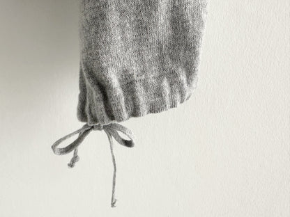 TELA Layered Knit Top, Gray, Made in Italy, Size S