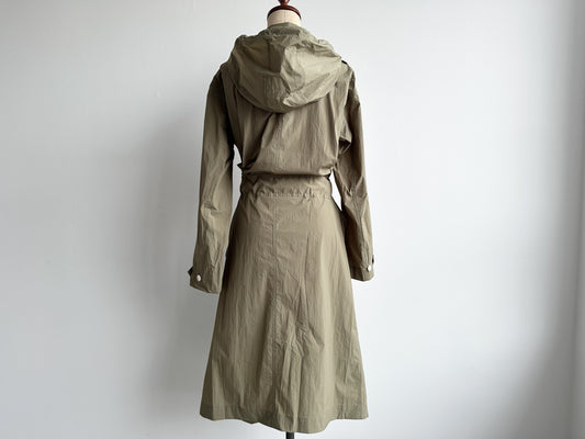rag&bone Hooded Nylon Coat, Khaki, Size XS