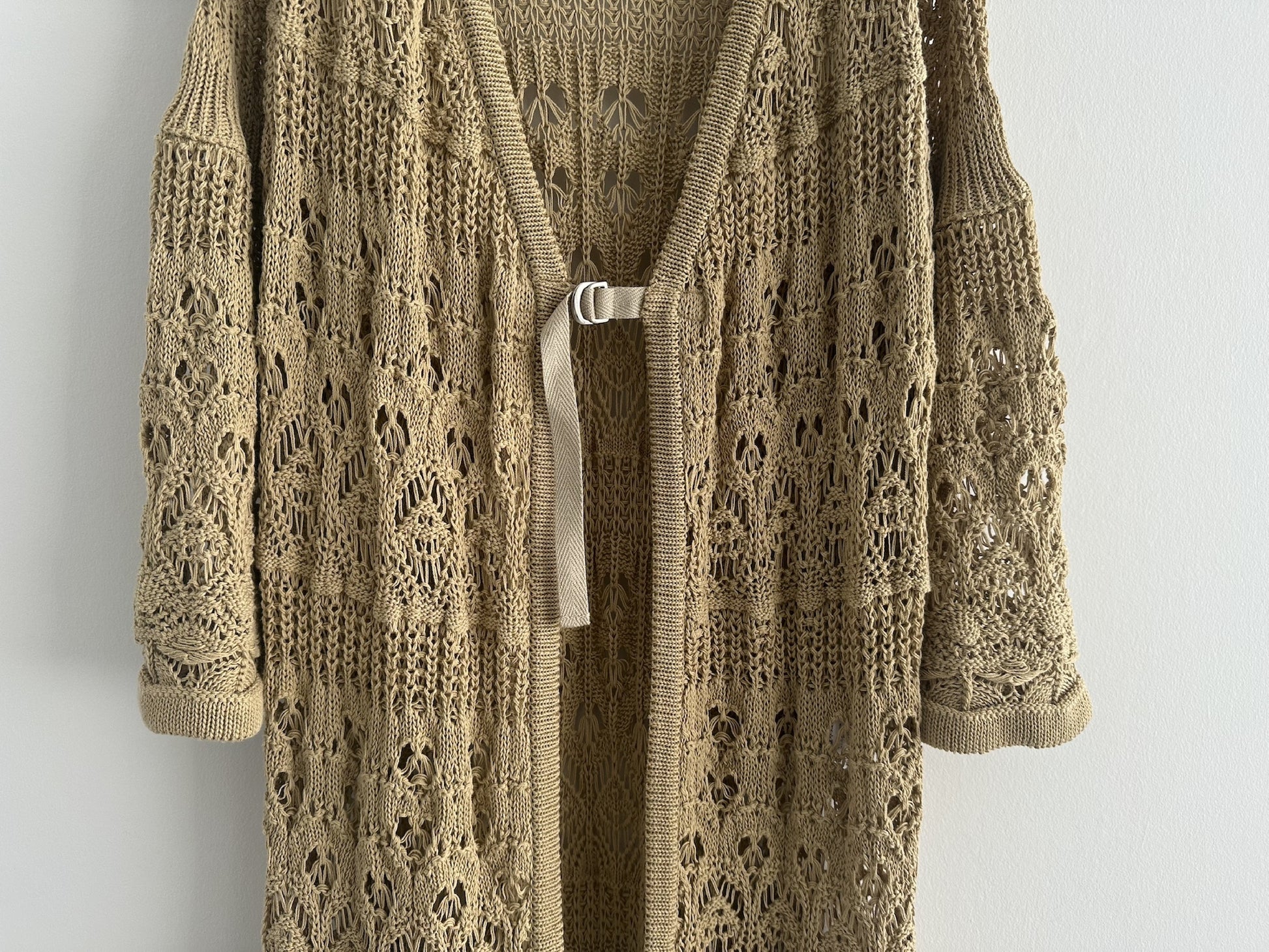 Uhr Crochet Knit Coat, Long Cardigan, Free Size, with Tags