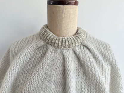 LOEWE Gray Mohair Oversized Knit Vest, Size XS