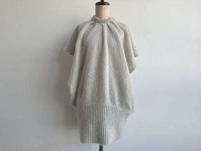 LOEWE Gray Mohair Oversized Knit Vest, Size XS