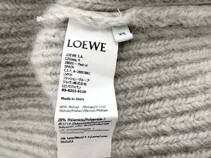 LOEWE Gray Mohair Oversized Knit Vest, Size XS