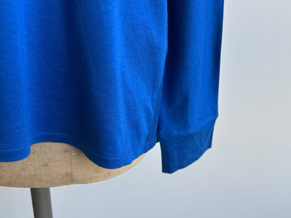 COGTHEBIGSMOKE Back Flare Turtleneck Top Blue Top