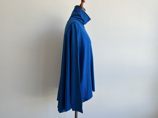 COGTHEBIGSMOKE Back Flare Turtleneck Top Blue Top