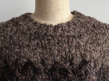 ROBERTO COLLINA Baby Alpaca Knit Vest, Brown, Size Small, with Tags