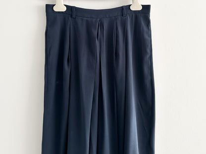 Christian Wijnants Silk Wide Pants, Navy, Size 36