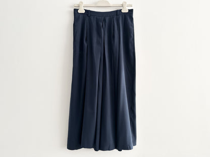 Christian Wijnants Silk Wide Pants, Navy, Size 36