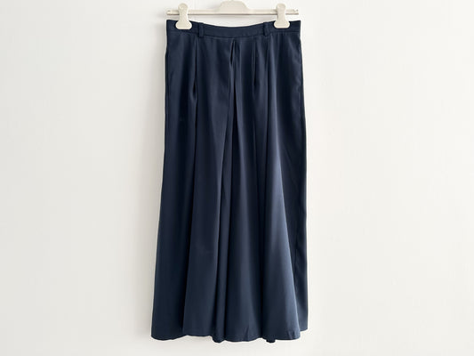 Christian Wijnants Silk Wide Pants, Navy, Size 36