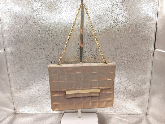 CHANEL Chocolate Bar Cube Coco Mark Shoulder Bag with Seal 5803068 Patent Leather Pink Handbag