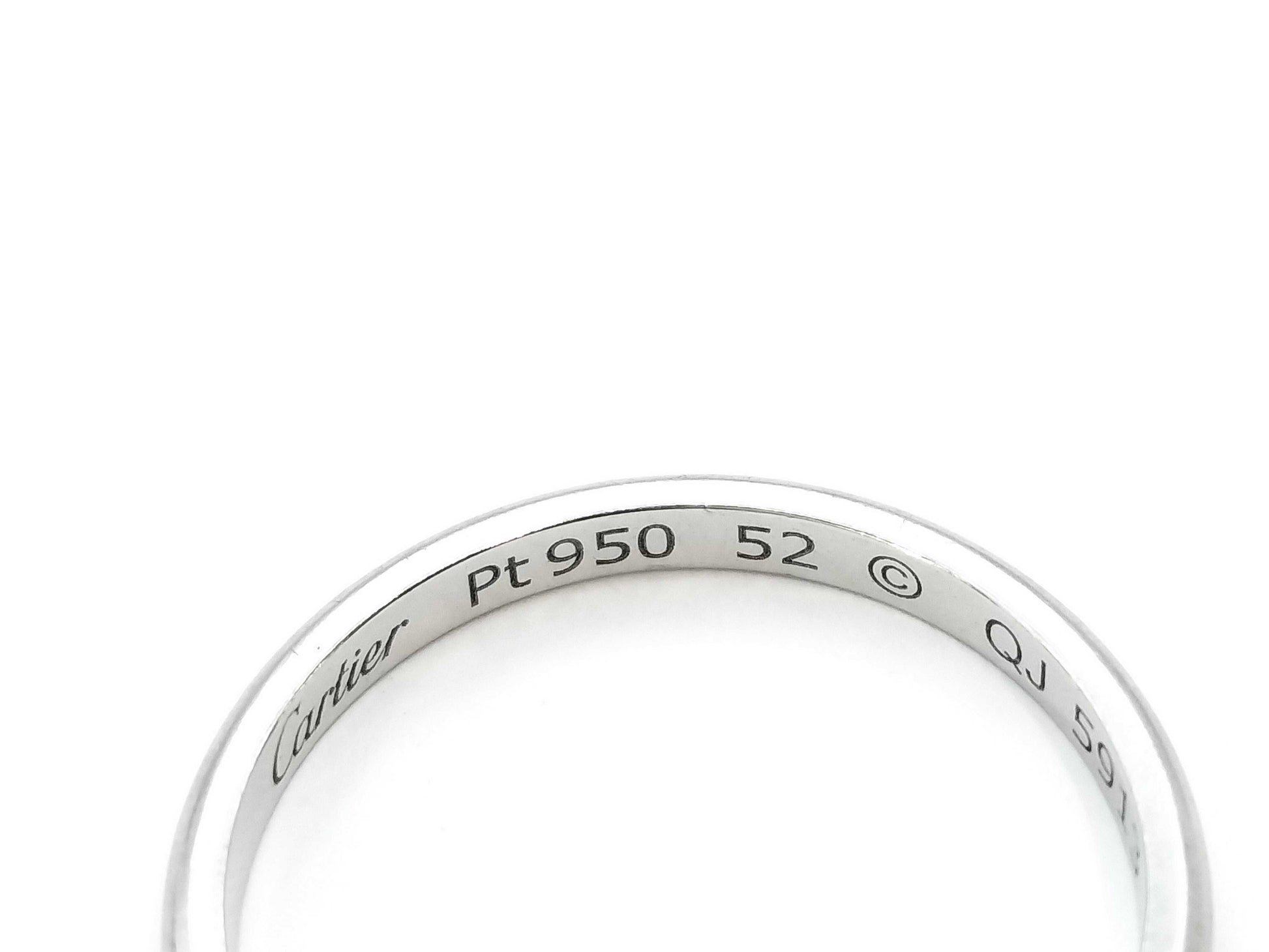 Cartier Band #52 PT950 2.5g Ring 