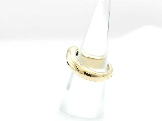 Cartier Ellipse #49 Sapphire Yellow Gold 750 10.6g Ring 