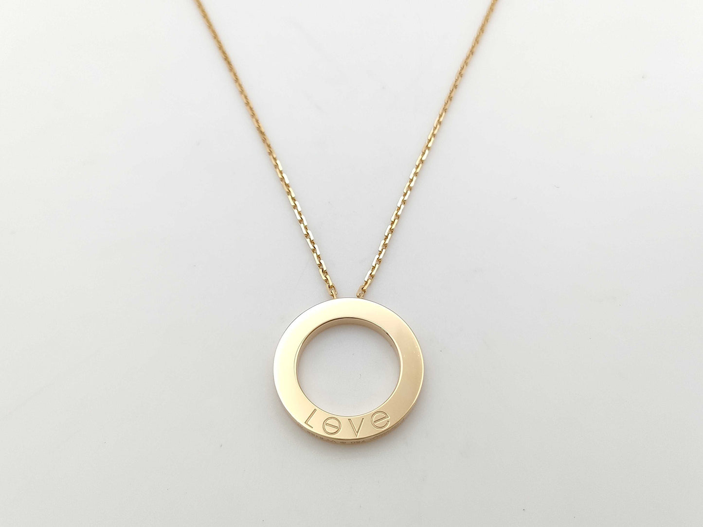 Cartier Love Circle YG 750 13.3g Necklace 