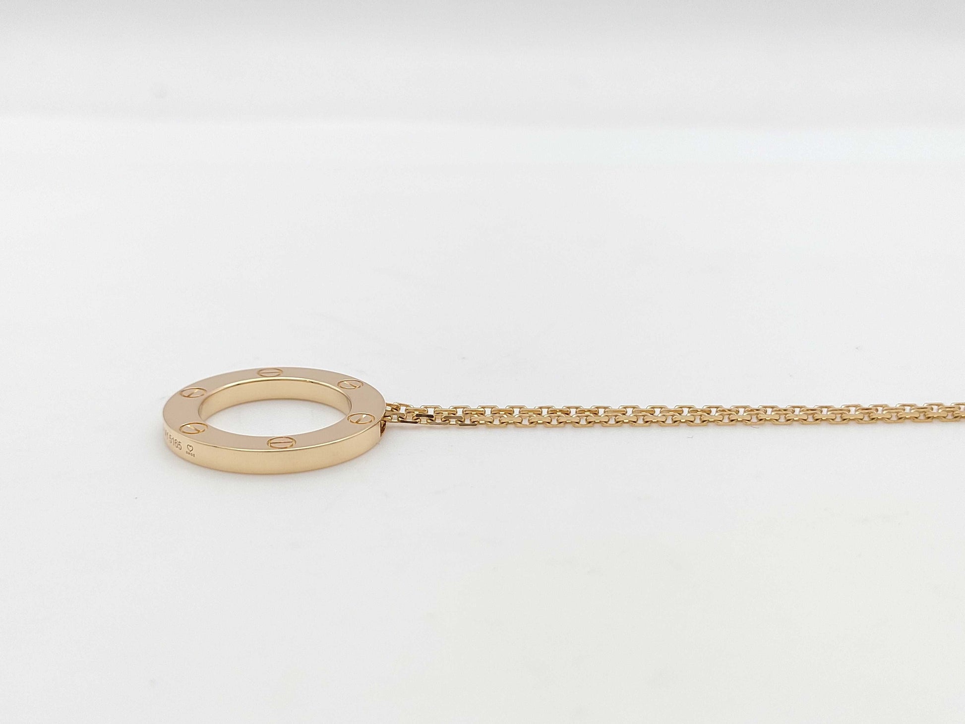 Cartier Love Circle YG 750 13.3g Necklace 