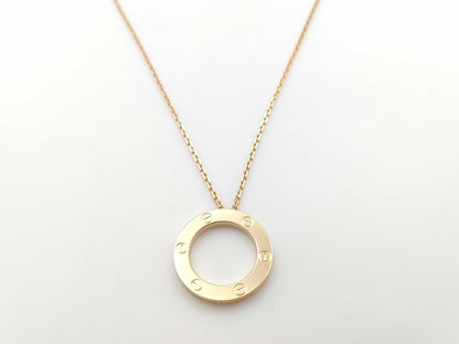 Cartier Love Circle YG 750 13.3g Necklace 