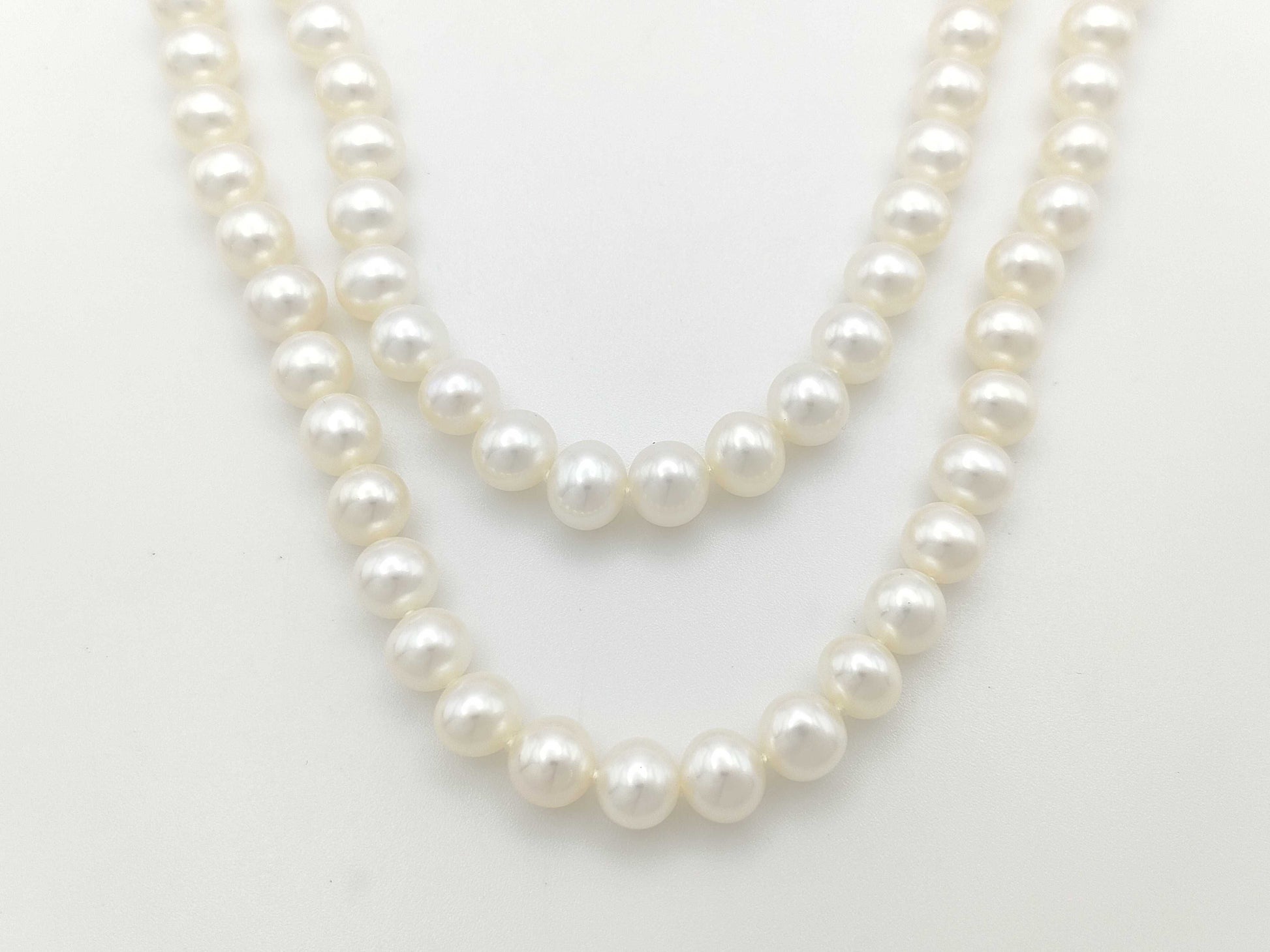 Tiffany & Co. Semi-Round Pearl Necklace, Approx. 7.3-8.5mm Diameter, 925, 206.5g 
