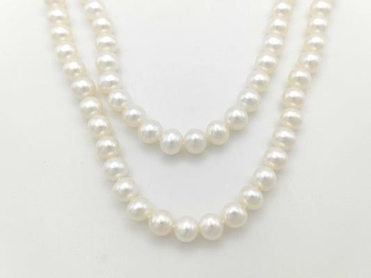 Tiffany & Co. Semi-Round Pearl Necklace, Approx. 7.3-8.5mm Diameter, 925, 206.5g 