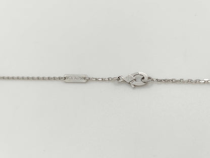 Van Cleef & Arpels Vintage Alhambra Mother of Pearl Necklace in WG Au750, 5.3g 