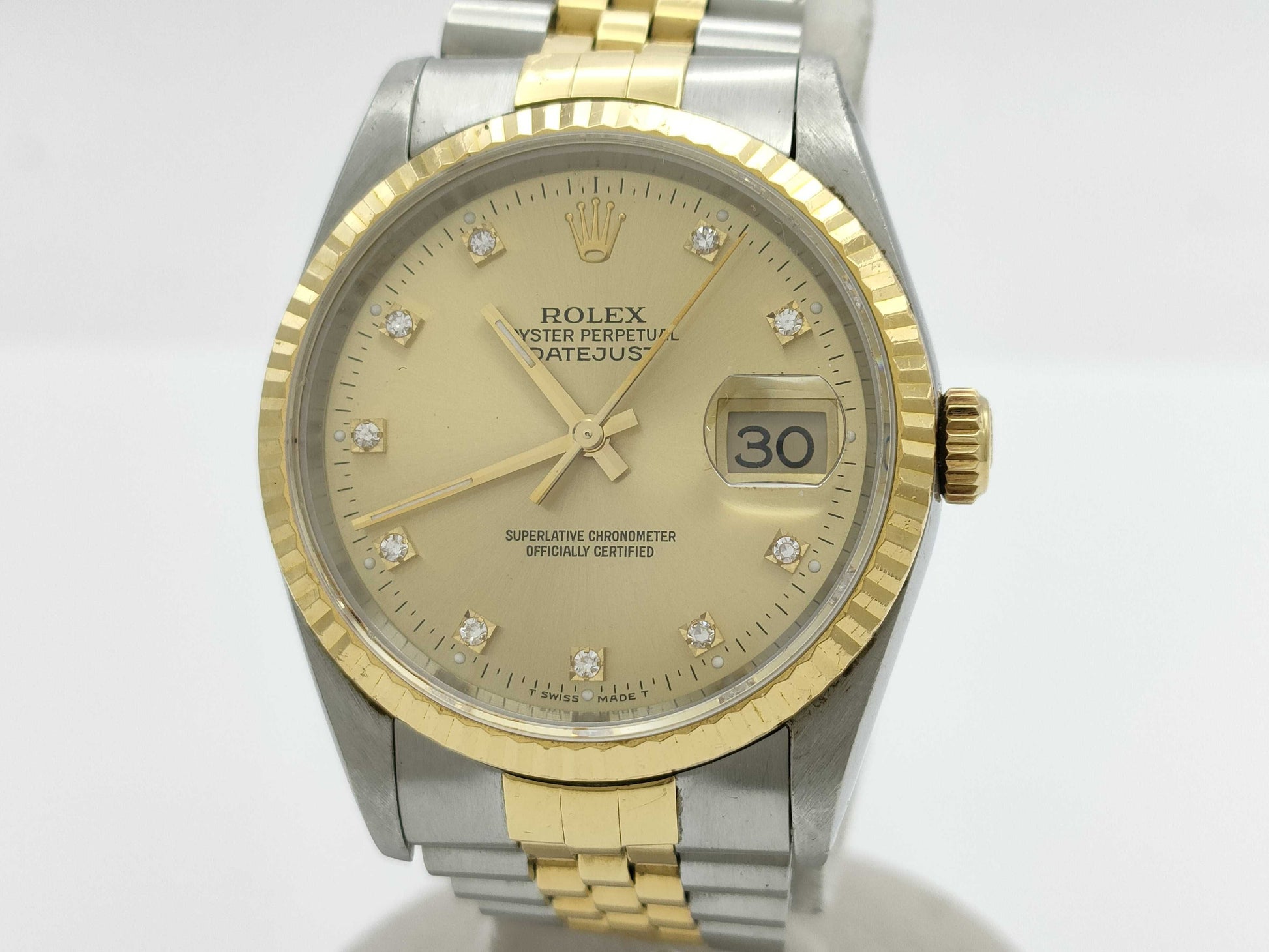 ROLEX 16233G E871307 Champagne Dial Men's Watch