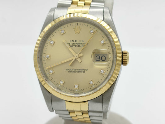 ROLEX 16233G E871307 Champagne Dial Men's Watch
