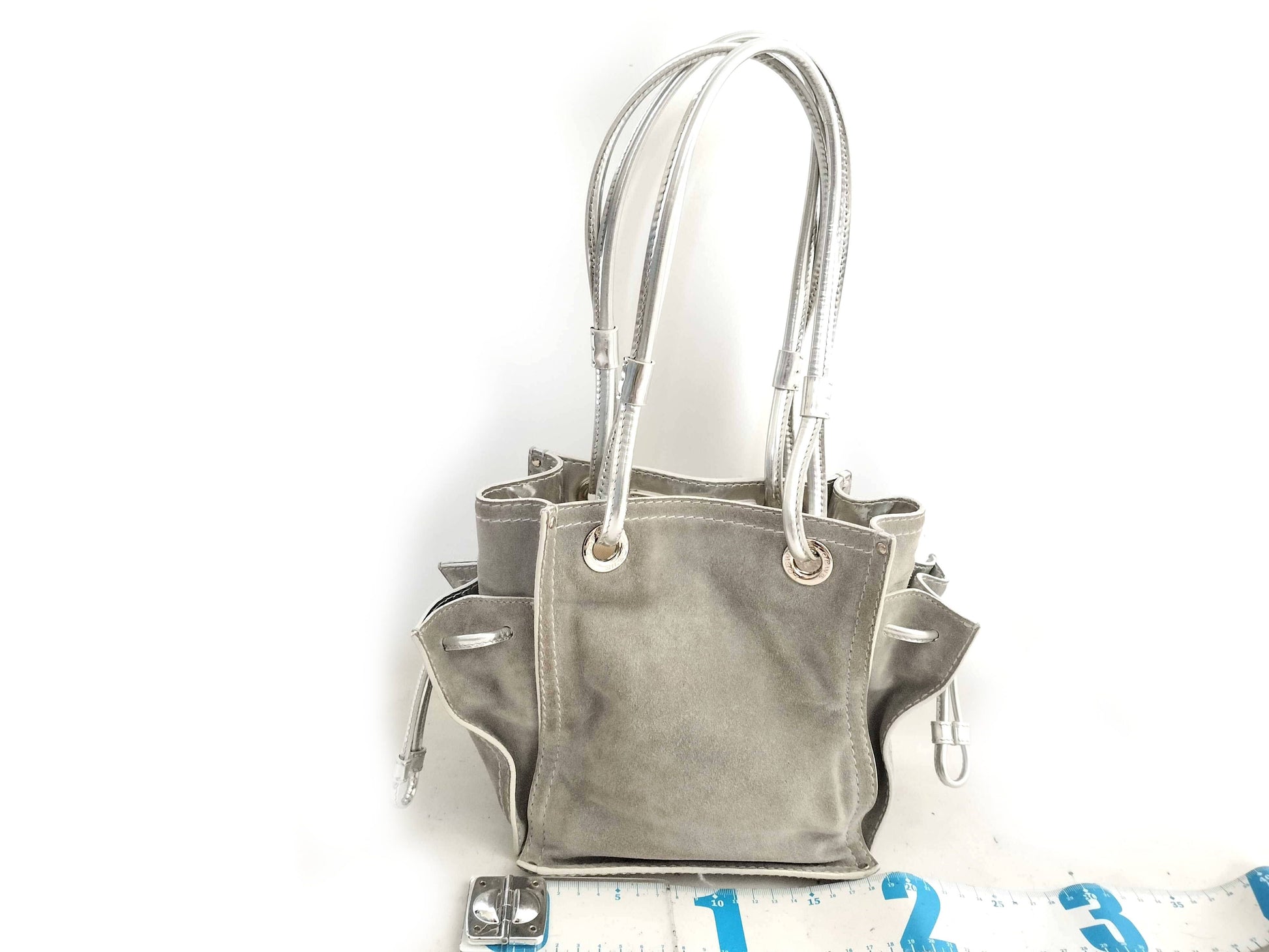 LOEWE Loewe Anagram Silver Mini Handbag
