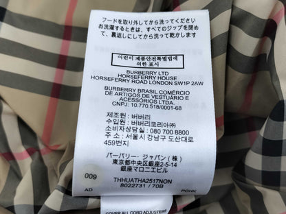 BURBERRY London England Nylon Taffeta Coat with Garment Case, Size 36
