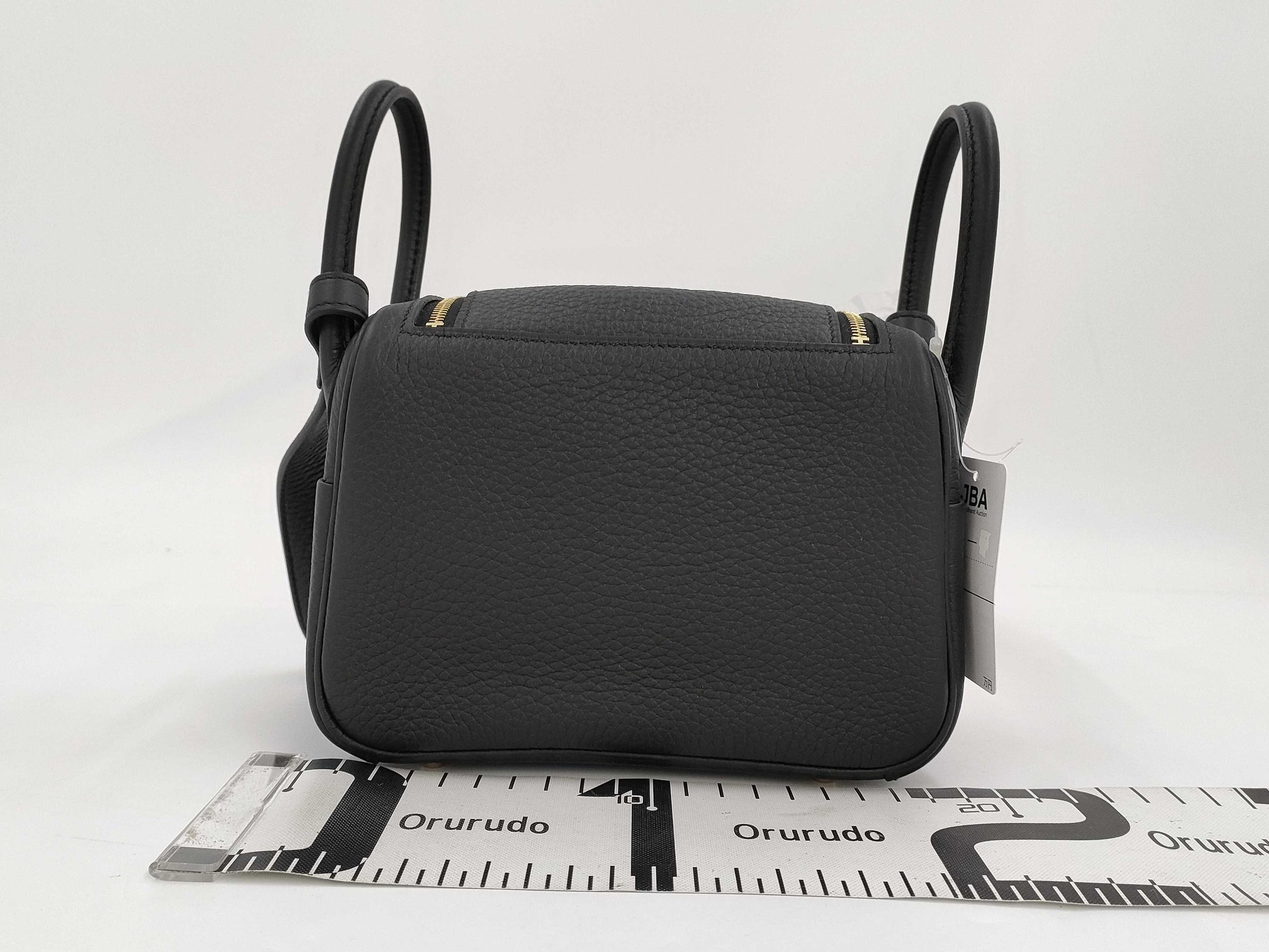 HERMES Lindy Mini Shoulder Bag in Black with Gold Hardware and Double Stamp