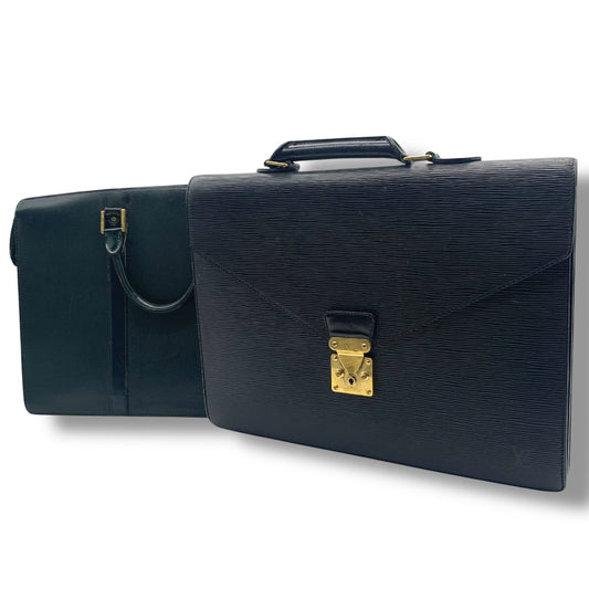 LOUIS VUITTON Louis Vuitton Epi Taiga Business Bag Set of 2