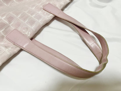 CHANEL New Travel Line Tote Bag, Nylon, Pink, with Serial Number Seal, Handbag