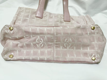 CHANEL New Travel Line Tote Bag, Nylon, Pink, with Serial Number Seal, Handbag