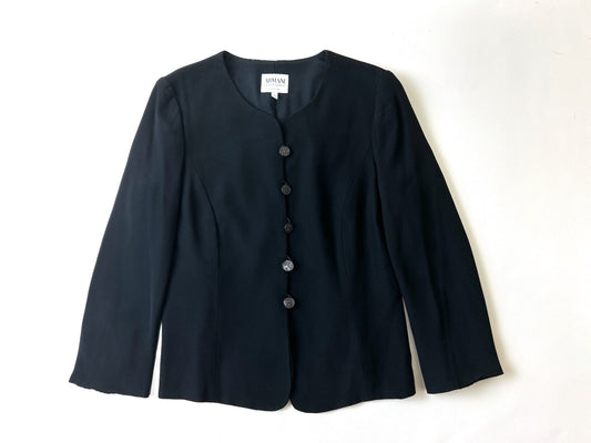 ARMANI COLLEZIONI Formal Collarless Jacket, Women's, Size 40