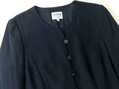 ARMANI COLLEZIONI Formal Collarless Jacket, Women's, Size 40