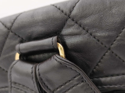 CHANEL Black Backpack with Sticker