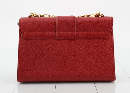 LOUIS VUITTON Monogram Empreinte M43393 Saint-Sulpice PM Cerise Shoulder Bag