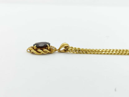 Colored Stone 2.84ct D0.09ct K18 18.2g Necklace 