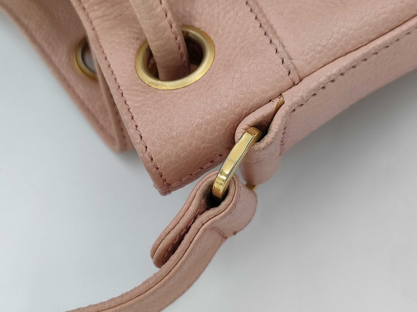 CHANEL Caviar Skin Triple Coco Chain Shoulder Bag with Drawstring, G Hardware, Pink, No. 5 [Sealed] Shoulder Bag