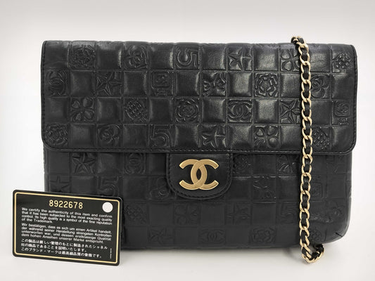 CHANEL CHANEL Chocolate Bar Icon Motif Chain Shoulder Bag Shoulder Bag