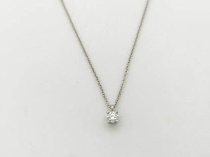 Tiffany & Co. Solitaire 1PD PT950 2.7g Necklace 