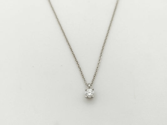 Tiffany & Co. Solitaire 1PD PT950 2.7g Necklace 