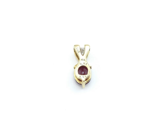 Colored Stone 0.77ct D0.04ct K18 1.0g Pendant Top 
