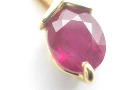 Colored Stone 0.77ct D0.04ct K18 1.0g Pendant Top 