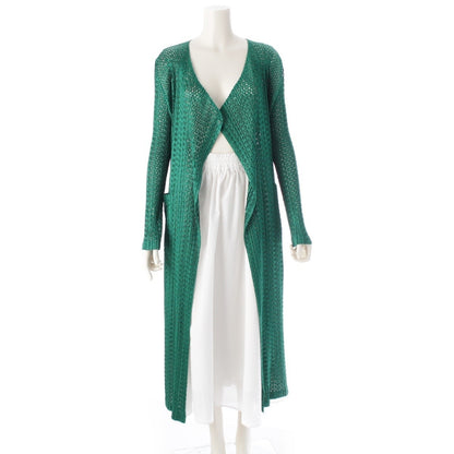 PLEATS PLEASE ISSEY MIYAKE Mesh Punching Long Cardigan PP73-JA815 Green 4 Pleats Please ISSEY MIYAKE 4 Cardigan