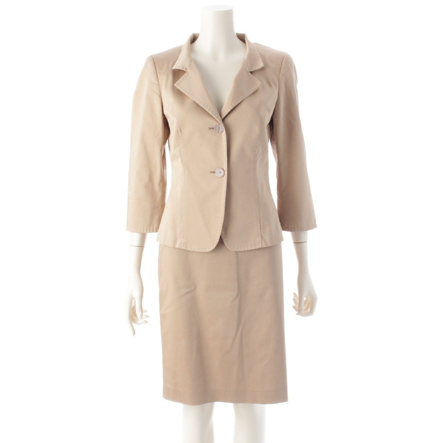 MaxMara MAX MARA Skirt Set, Beige, Hanger Included, Size 38, Jacket