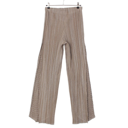 PLEATS PLEASE ISSEY MIYAKE Pleated Stripe Pants PP01-JF531 Beige 4 Pants